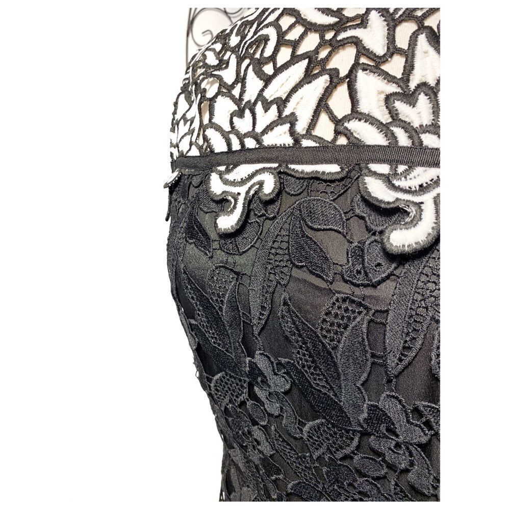 EUC Topshop Blk/white Lace Dress   (Size 10) - Picture 2 of 8